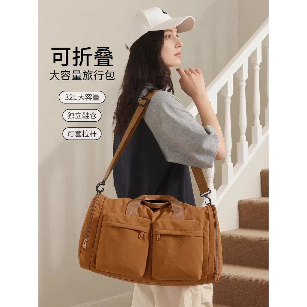 Bolsa de viagem dobrável japonesa, leve, grande capacidade, bolsa de embarque para viagem, negócios, viagem, bagagem de