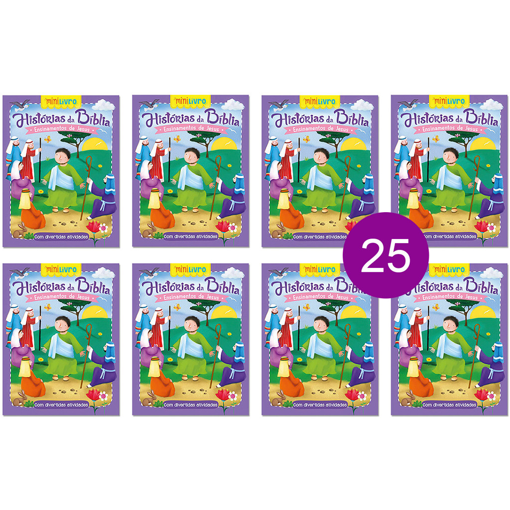 Kit 25 Livrinhos Ensinamentos De Jesus Lembrancinha De Festa Sacolinha Aniversário em Oferta na Shopee