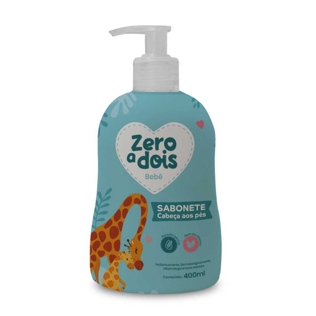 Sabonete Líquido para Bebê Cabeça aos Pés - Pump Zero a Dois 400 ml Aroma Baby em Oferta na Shopee