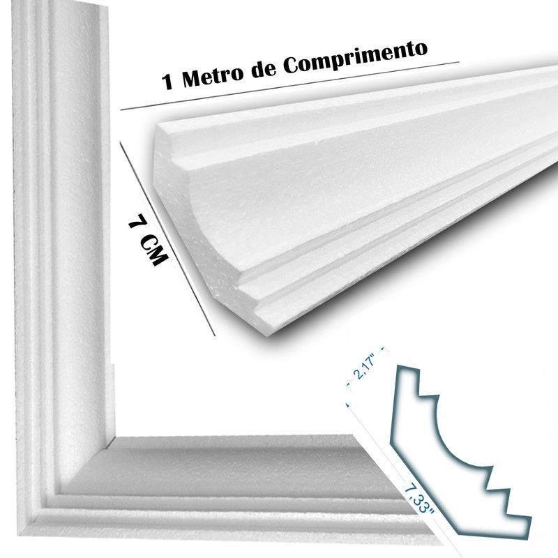 Sanca Isopor Roda Teto 20 Metros Moldura de Isopor