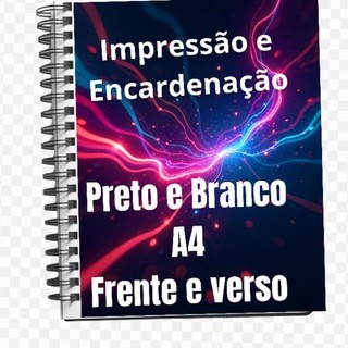 A4 Impressões e encadernações de apostilas até 900 páginas PB, Frente e verso ENVIO RÁPIDO