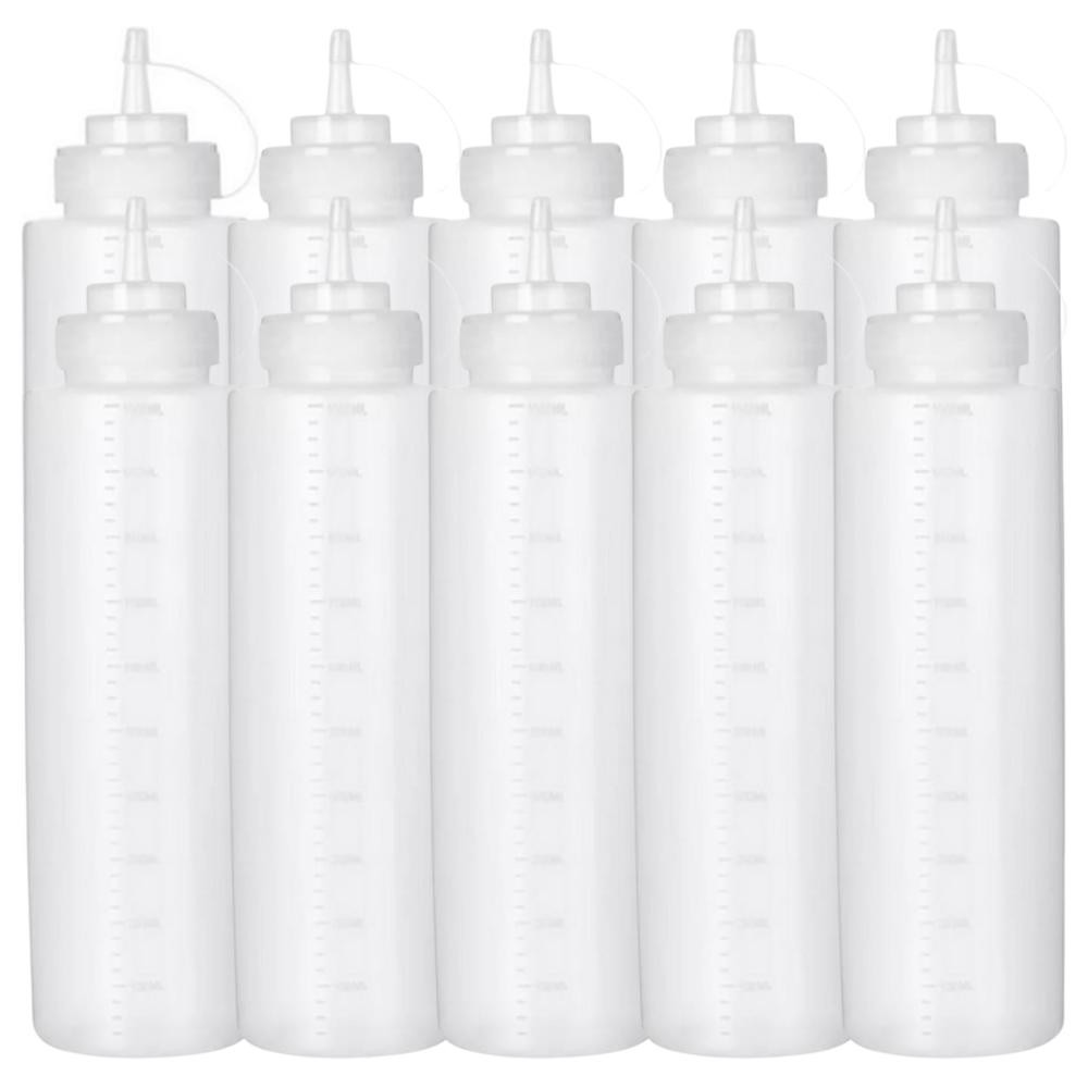 Bisnaga Grande Flexível Profissional 1 Litro Molhos 10 peças - Bisnaga para Molhos 1 Litro