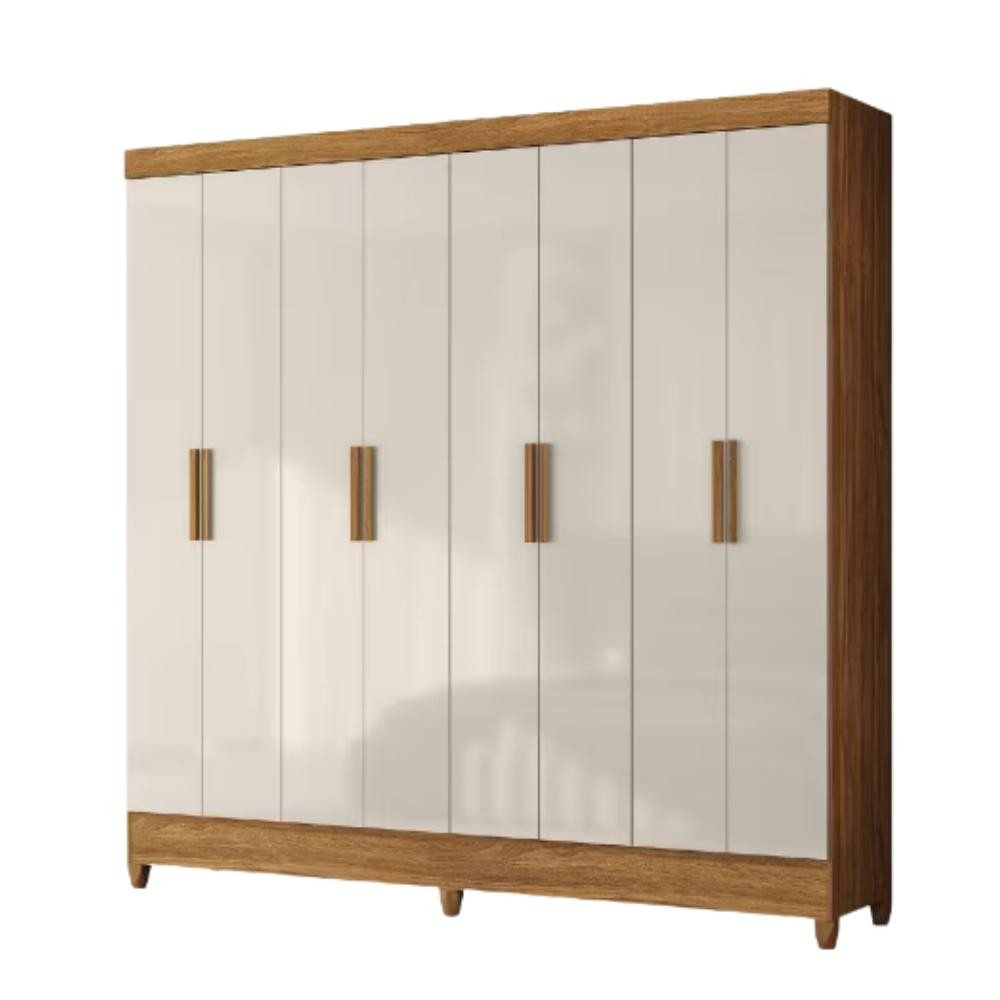 Guarda Roupas Casal 8 Portas 2 Gavetas Marajó Moval em Oferta na Shopee