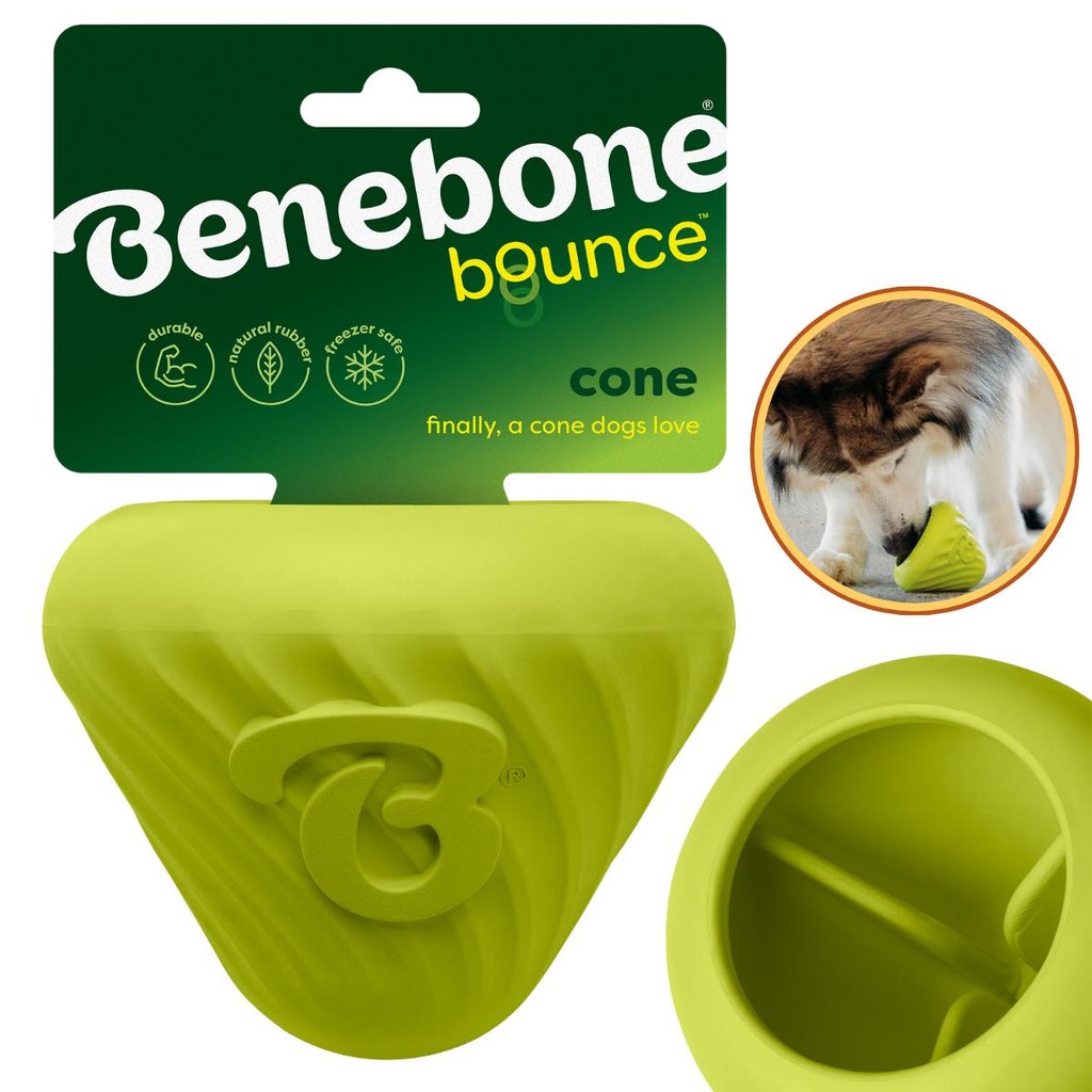 Benebone Bounce Cone Brinquedo Interativo e Recheável para Cachorro 
