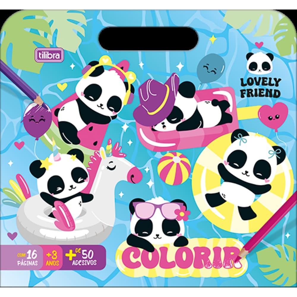 Livro Colorir Maleta Lovely Friends Tilibra