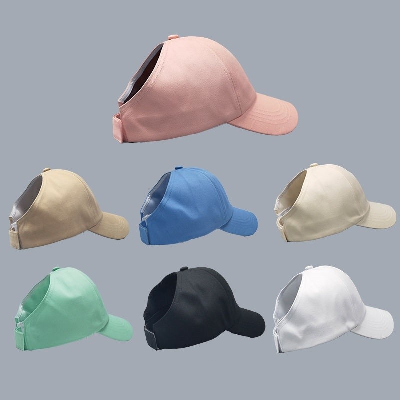 Senhoras P Carta Rabo De Cavalo Primavera E Verão Boné De Beisebol Vazio Respirável