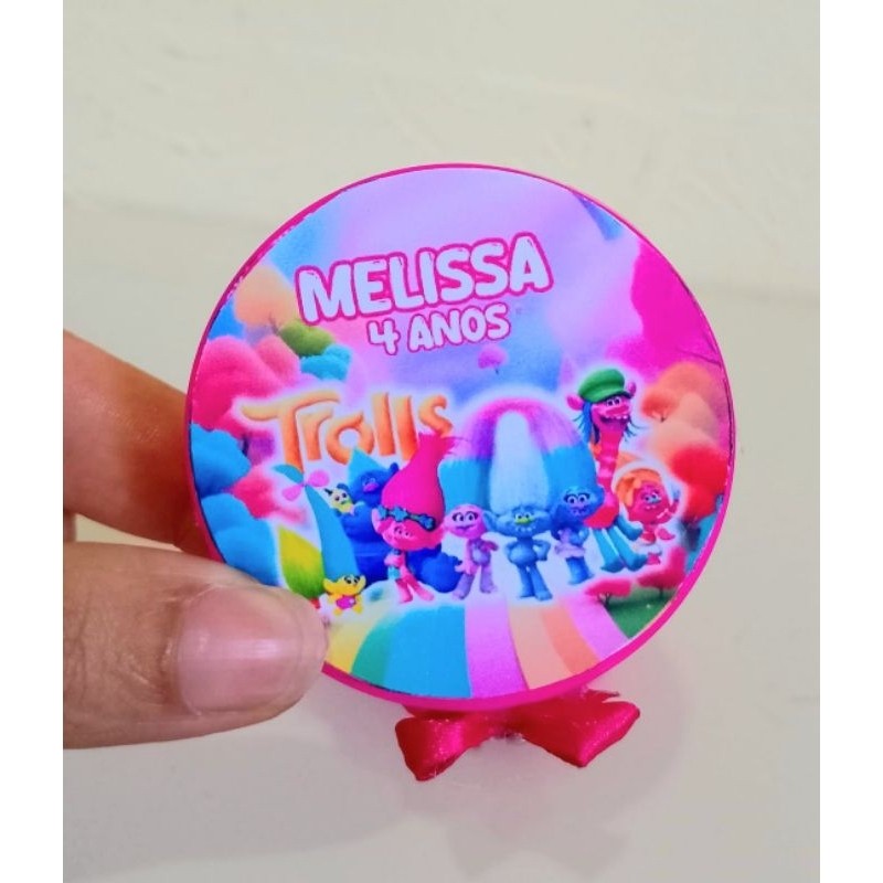 10 latinha para lembrancinha dos Trolls menina personalizada com nome e idade