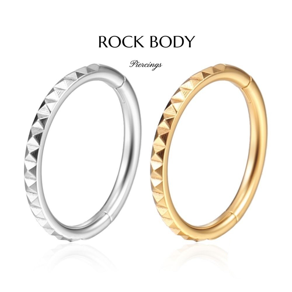 Piercing Argola AçO Cirúrgico Pvd Segmento Articulado Detalhad Rook Conch Nariz Septo Falso Nostril Orelha em Oferta na Shopee
