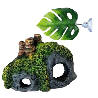 Enfeite Toca Para Betta + Folha Cama de descanso Aquários em Oferta na Shopee