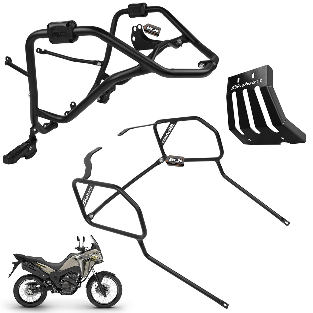 Proteção De Carenagem + Motor + Cárter + Alforge Honda Sahara 300 Gbs