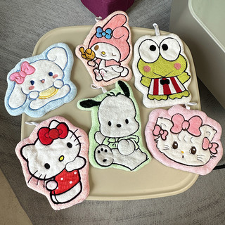 Sanrio toalha de mão dos desenhos animados bonito toalha de mão pendurado duplo engrossado absorvente macio Coral velo l