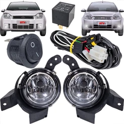 KIT FAROL DE MILHA FORD FIESTA 07 A 09 KA 08 A 11 BOTAO ALTERNATIVO TIC TAC SEM LED