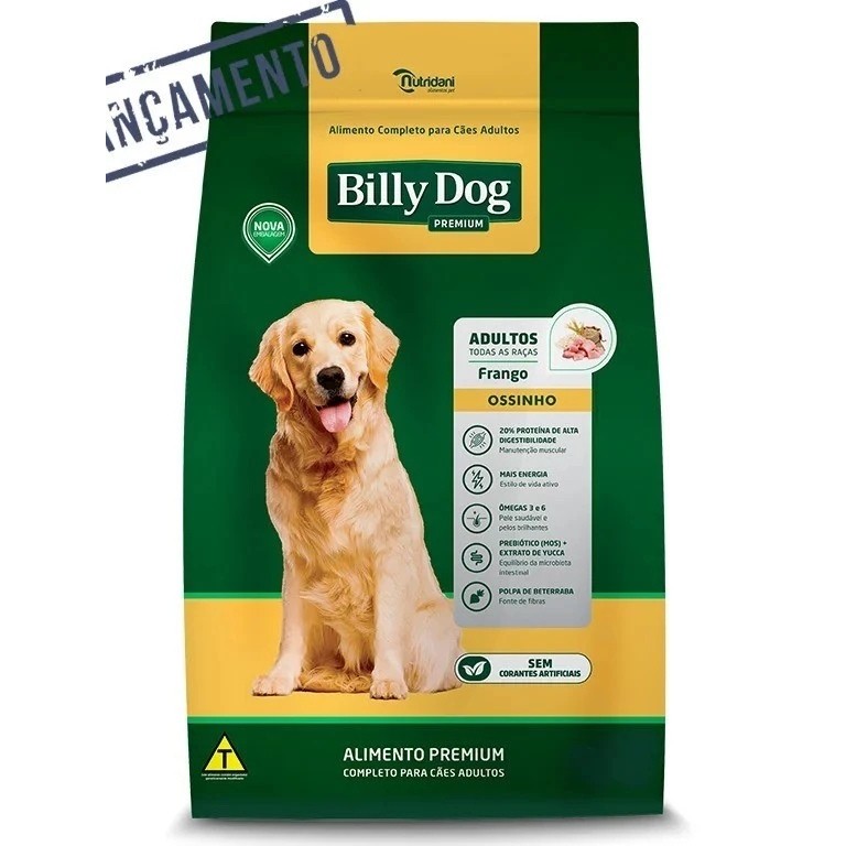 Ração Billy Dog premium OSSINHO FRANGO em Oferta na Shopee