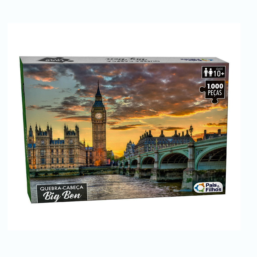 Jogo Quebra Cabeça 1000 Peças Londres Big Ben Pais & Filhos