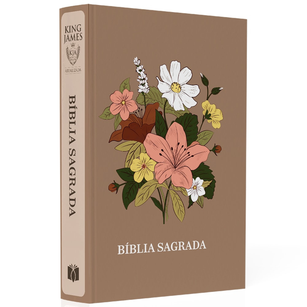 Bíblia Sagrada Flores Variadas | KJA | Letra Maior | Capa Dura em Oferta na Shopee