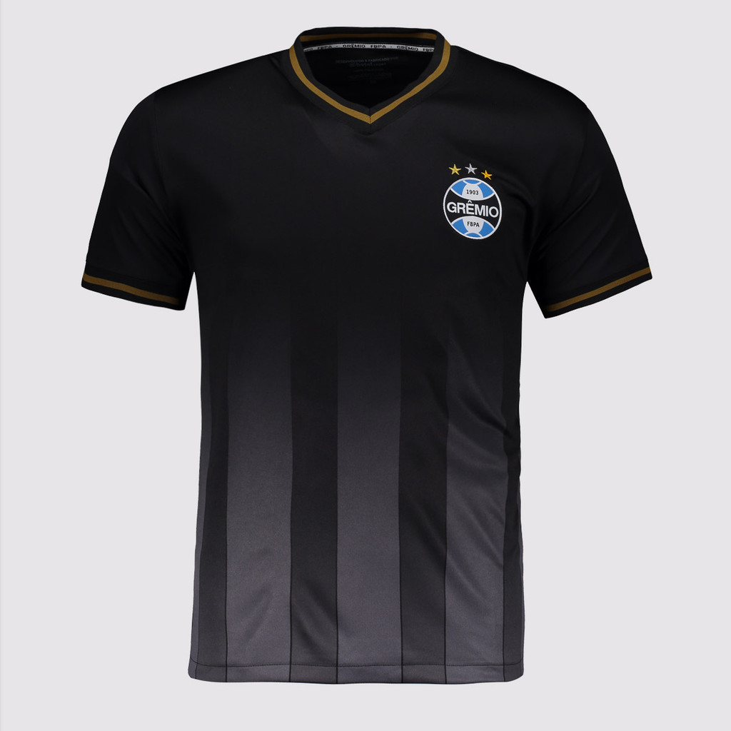 Camisa Grêmio Degradê Preta e Dourada