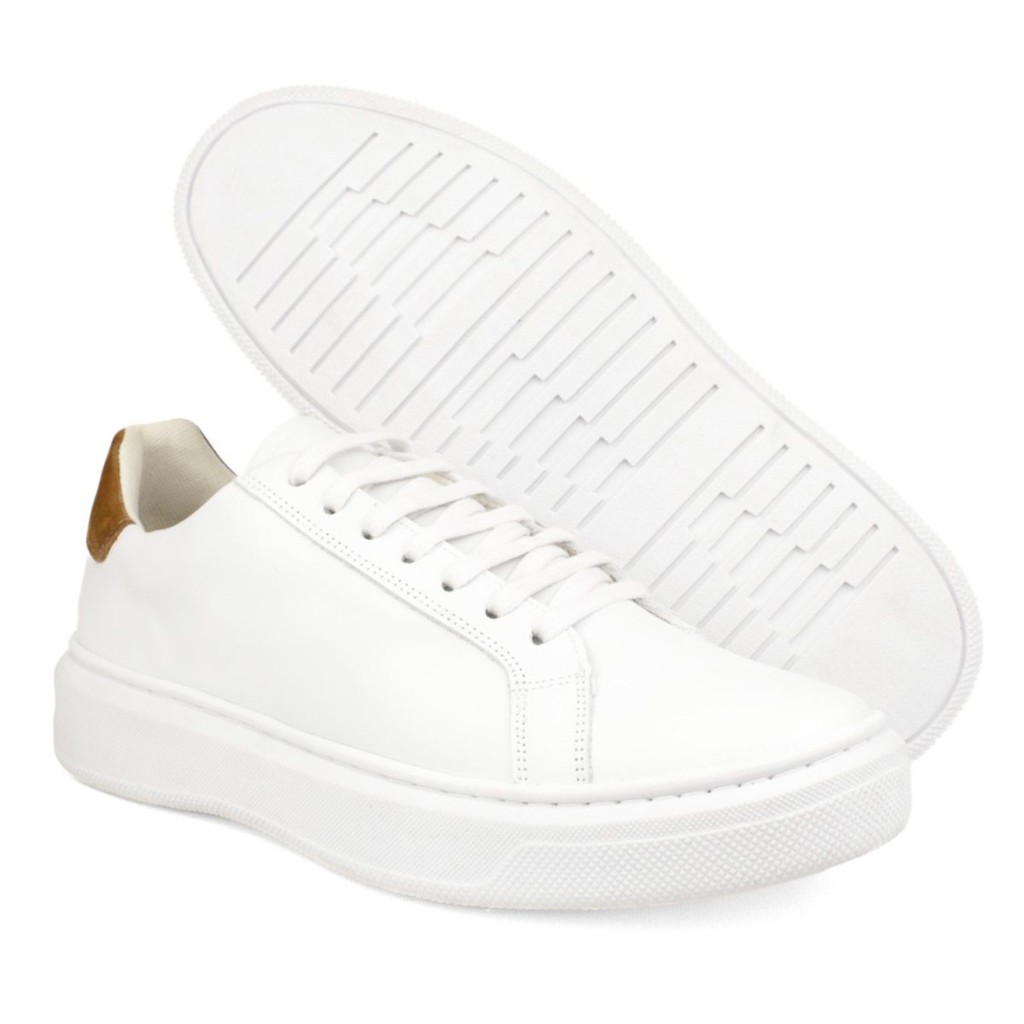 Tênis Casual Masculino Couro Nobre Premium Confortável