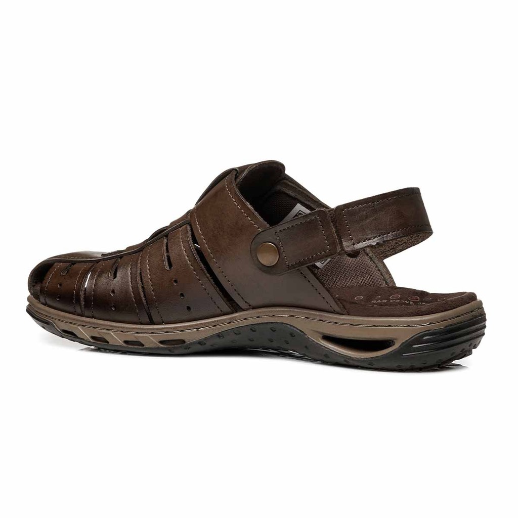 Sandália Masculina De Couro Legítimo Amortech Pegada 131676 — imagem 2 de 2
