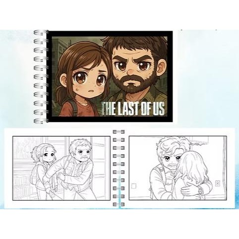 THE LAST OF US SERIADO GAMER LIVRO DE COLORIR 50 DESENHOS CAPA DURA A5 180G