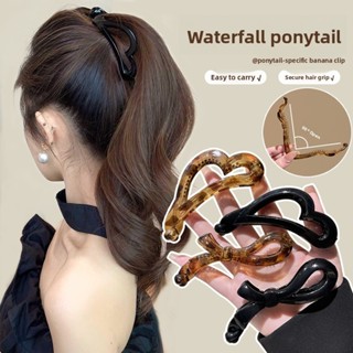 2025 Novo Clipe De Banana Vertical Grampo De Cabelo Rabo De Cavalo Grande Arco Hairpin Anti-Deslizamento Para Updo 3D Ac em Oferta na Shopee