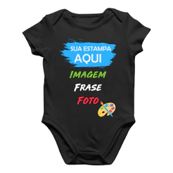 Body Bebê Algodão Personalizado Frente E Costas