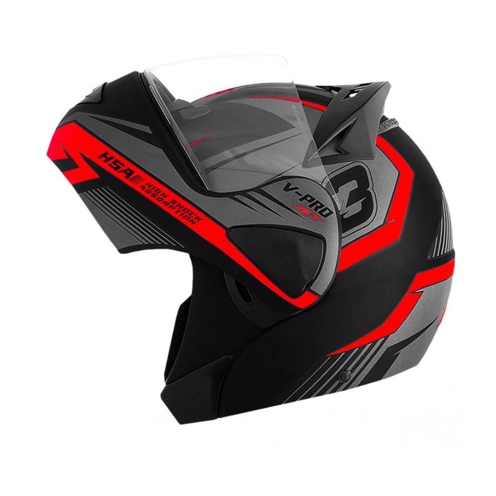 Capacete Moto Escamoteável V-Pro Jet 3 Robocop Masculino Feminino Pro Tork Fechado Novo Design em Oferta na Shopee