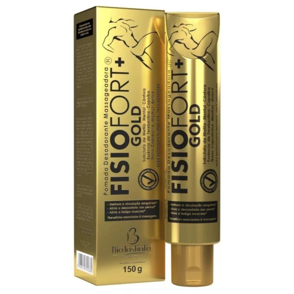 Fisiofort Gold Dourada – Pomada para Recuperação Muscular Pós-Treino e Academia em Oferta na Shopee