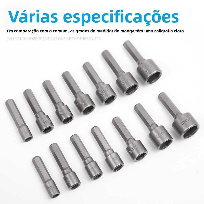Kit de Jogo de Bits Soquete Canhão para Parafusadeira 5 A 12mm em Oferta na Shopee