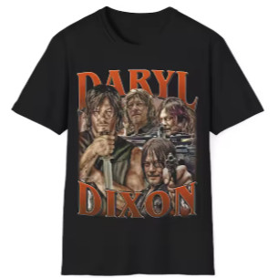 Camiseta Daryl Dixon The Walking Dead Adulto/Intil Lançamento Camiseta Em Algodao TrendBox Mania