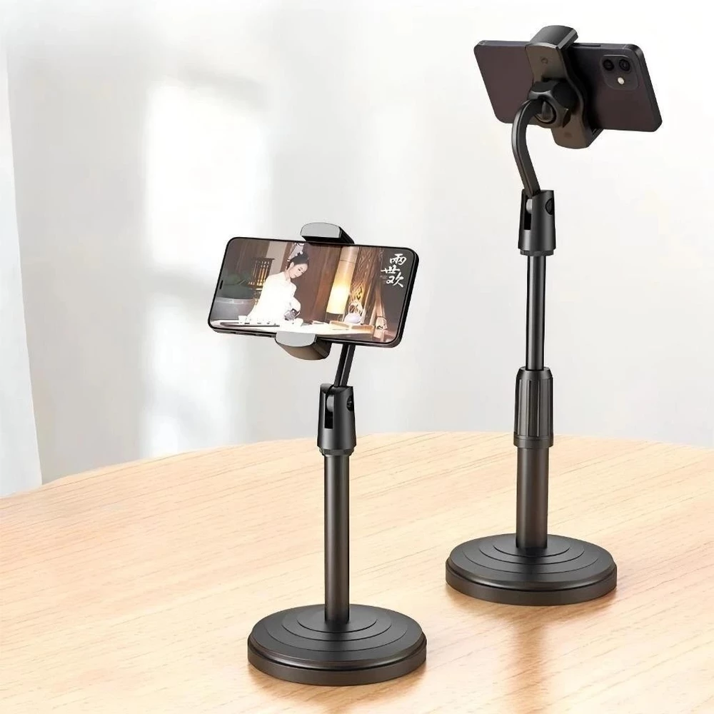 Suporte de Mesa para Celular Altura Ajustável Ângulo de 360º Universal e Prático