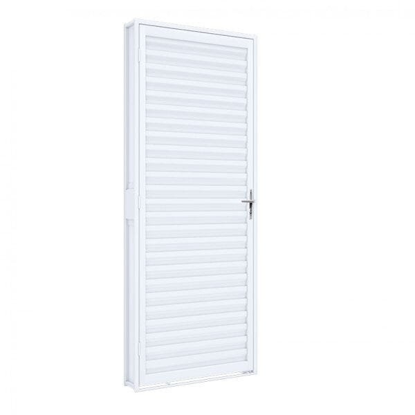 Porta de Aço de Giro Laminada 215x70cm Riobras Branco em Oferta na Shopee