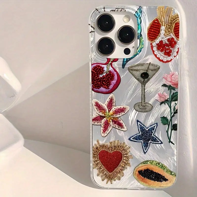 Estilo Artístico Capinha Capa iPhone 13 11 12 14 XR 15 16 17 7 8 Pro Max Plus Silicone Anti-impacto