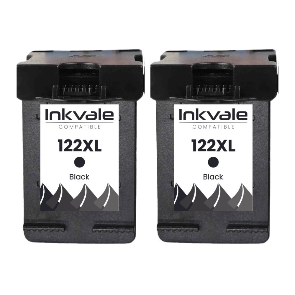 2 Cartuchos Compatíveis HP 122 XL Preto CH561HB 15ml cada Impressora 1000 1050 2050 3050 Impressora Tinta Premium
