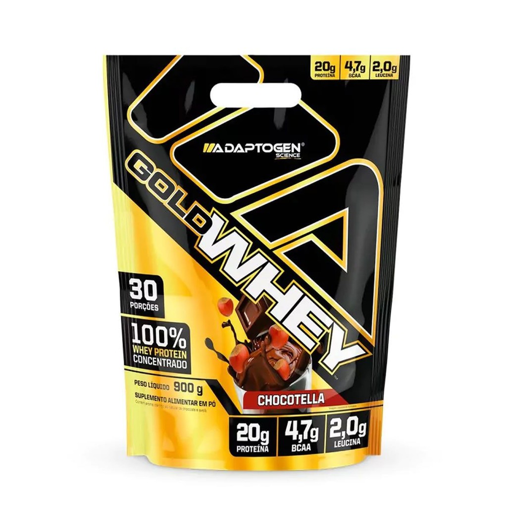 Gold Whey - 900g Refil Chocotella - Adaptogen em Oferta na Shopee
