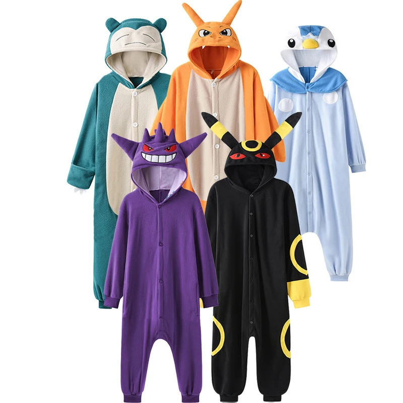 Pijama Macacão de Elfo de Fogo Pikachu Moltres Moltres para Crianças e Adultos, Fantasia de Cosplay de Halloween K0XX