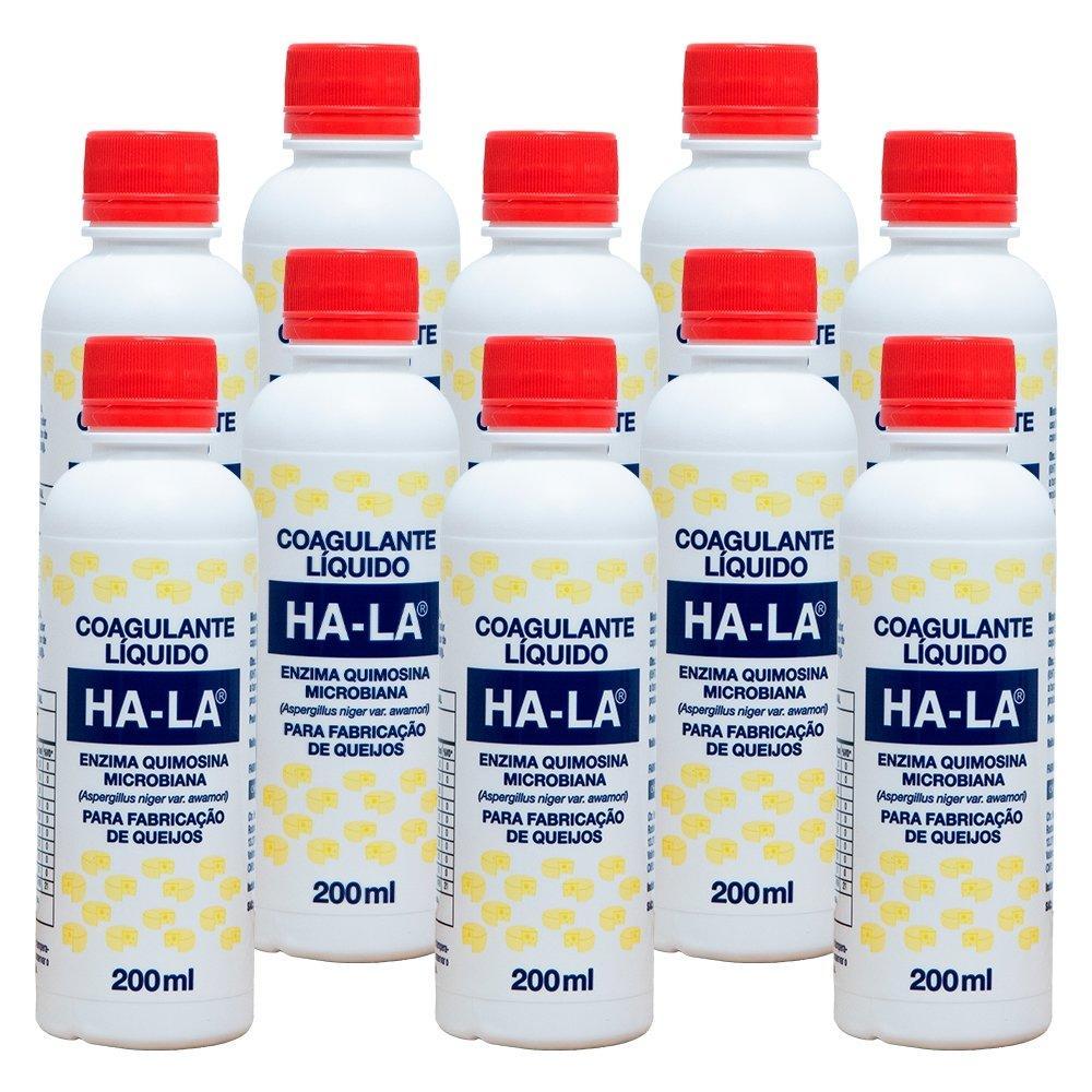Kit 10 Coalho Ha-La Liquido 200ml