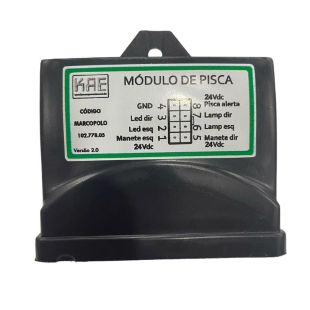 Modulo Rele Pisca Alerta 8 Pinos Para Onibus Volare Fly Volare 10277805