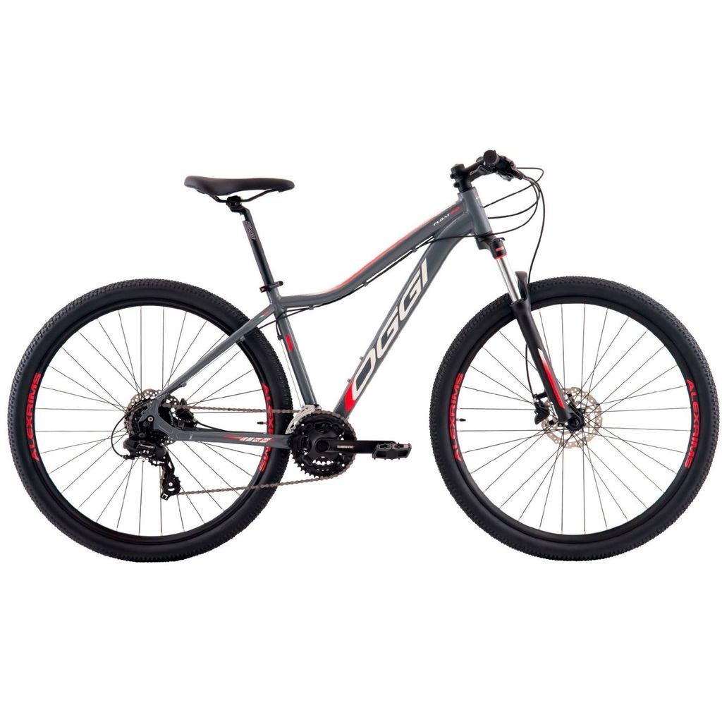 Bicicleta Oggi Float 5.0 HDS Grafite / Cinza / Vermelho