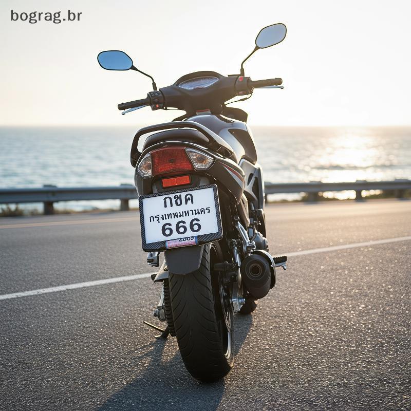 bograg Quadro De Placa De Motocicleta Com Cápsula À Prova D'água De 8 Lados , Resistente , Antiarranhões , Adequado Para