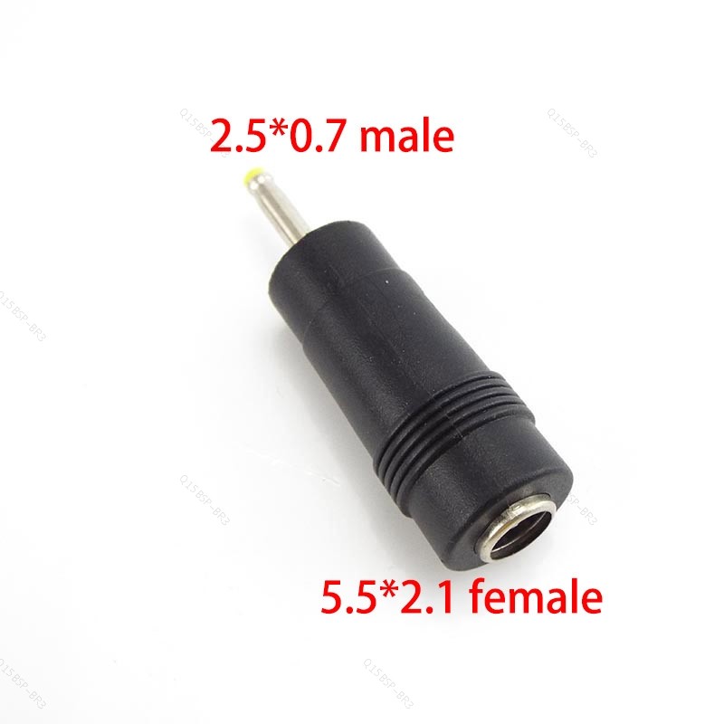 Adaptador De Alimentação DC 5 Peças 2.5X0.7mm Macho Para 5.5 * 2.1mm Fêmea Conector Carregador De Tablet BR15B3