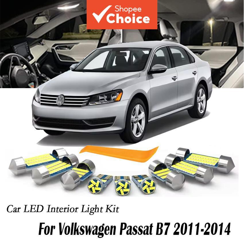 Kit de Lâmpadas de LED para Luz Interna de Teto e Porta 17 Peças para VW Volkswagen Passat B7 Sedan Variant 2011 2012