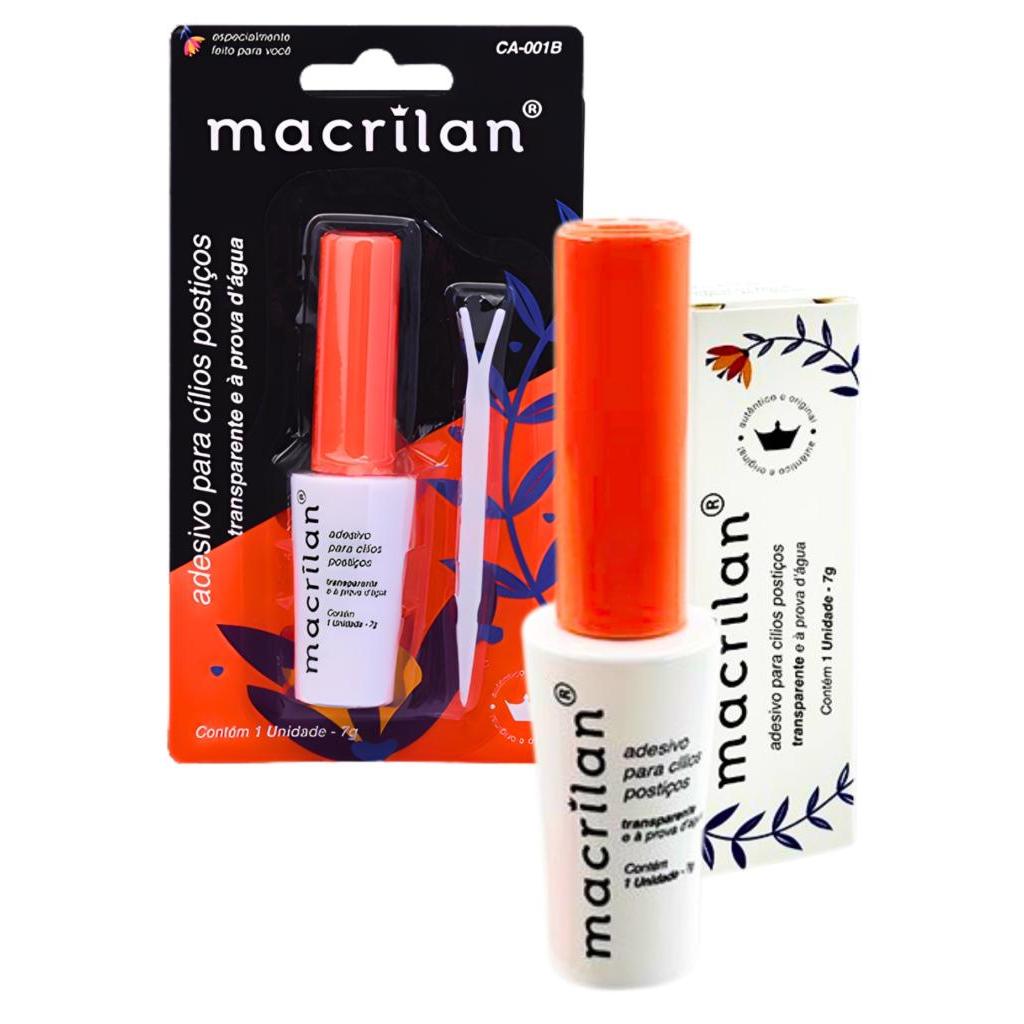 COLA PARA CÍLIOS POSTIÇOS TRANSP. PROVA D' ÁGUA MACRILAN 7ML