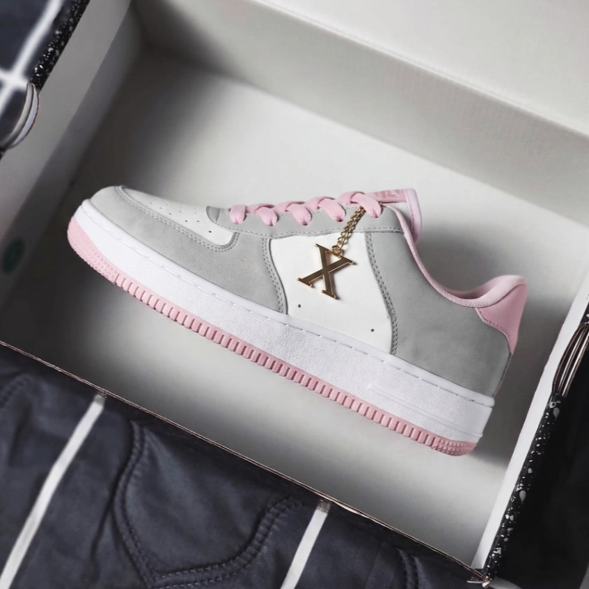 Tênis ᒪ Premium Feminino Casual Branco Rosa Confortável Leve Moda 2026