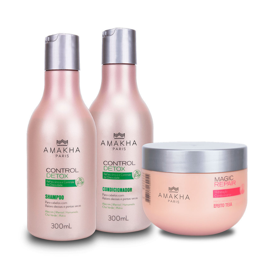Kit Detox Shampoo e Condicionador + Máscara Efeito Teia Magic Repair | Controle