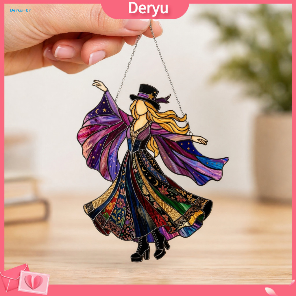 Handmade Stained Glass Spinner Boho Sun Catcher Wind for Window Garden Porch Decor Colorful Hanging for Home for Southea