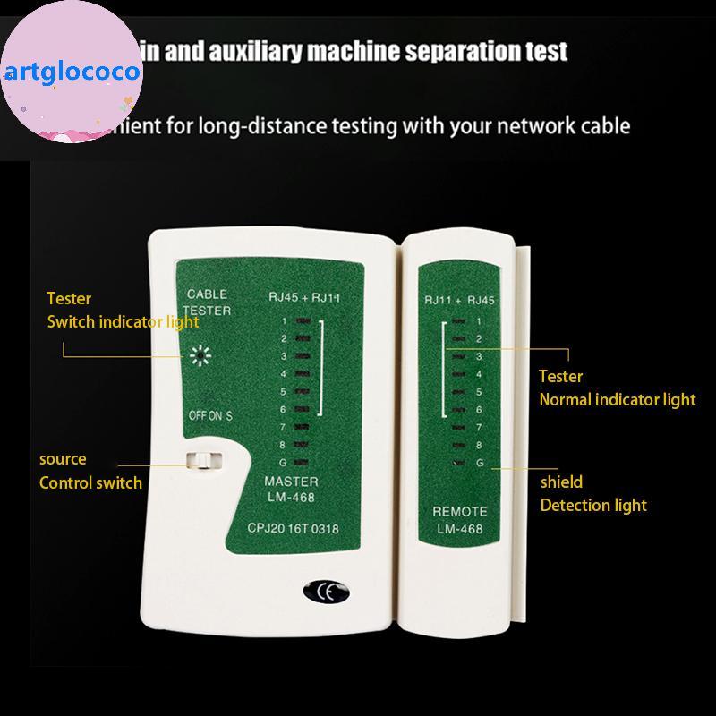 Artglococo RJ45 RJ11 Testador De Cabo De Rede Cat5 Cat6 UTP LAN Ferramenta De Teste Fio Detector De Linha Telefone Traer
