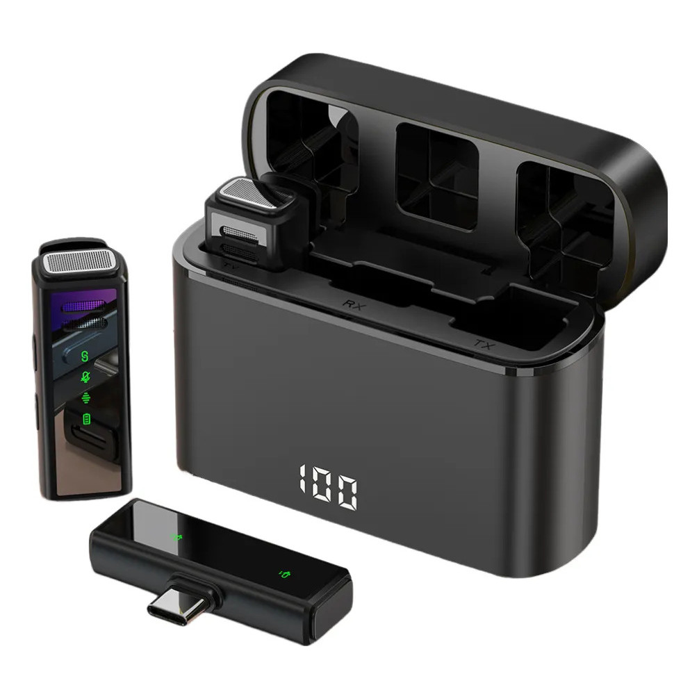 Microfone de Lapela Sem Fio ZCCO J8 Mini – Compatível iPhone e Android/PC,Tecnologia de Redução