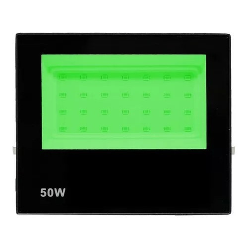 Holofote LED Verde 50W Bivolt IP66 – Refletor Slim à Prova d’Água | Carcaça Preta — imagem 2 de 2