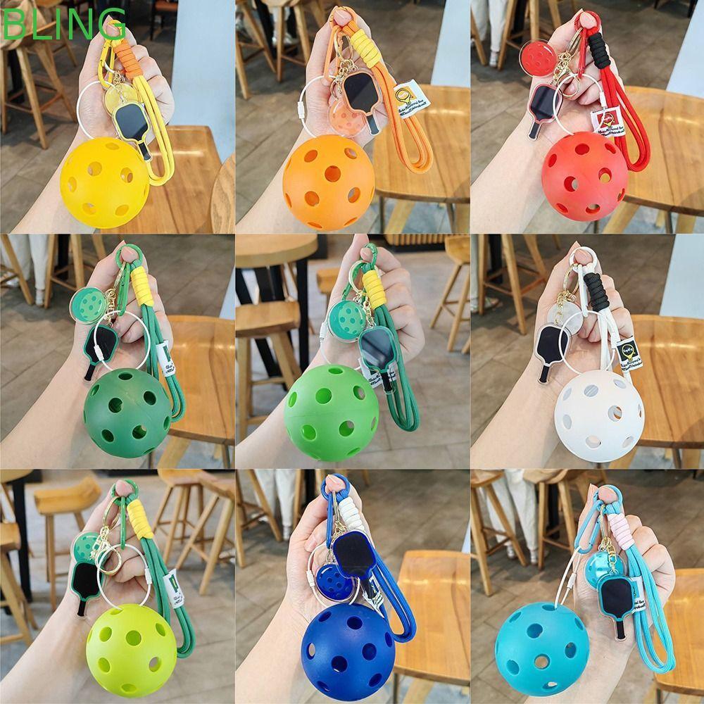 Chaveiro De Remo De Pickleball BLING , Acrílico Com Pingente De Raquete De Cordão , Destacável