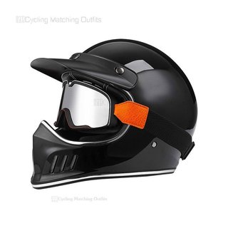 Capacete de motocicleta vintage estilo cafe racer, capacete integral, capacete retro, casco de moto, capacete jet, capac